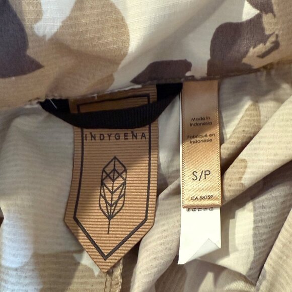 Indygena Podroz Pastel Camo Lightweight Packable Jacket Stowaway Hood Small - Picture 7 of 7